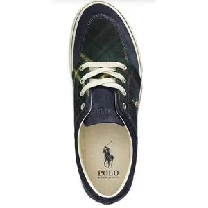 Polo Ralph Lauren RRL Faxon Lace Up Canvas Green Plaid Shoes Mens 12 New Polo Ralph Lauren RRL Faxon X Canvas Suede Green Tartan  main image 4